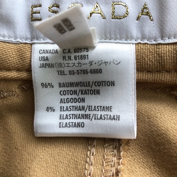 Escada flare leg beige heart design at the waist pants/jeans Sz 40 - Picture 12 of 13